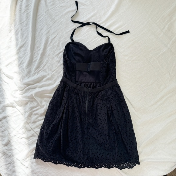 Talula Black Eyelet Halter Cotton Dress - Picture 3 of 7